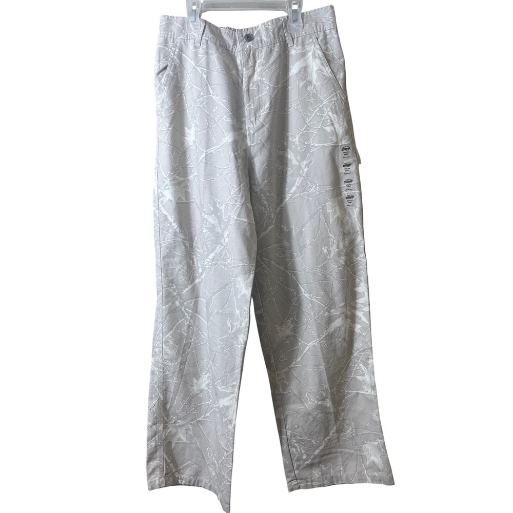 Brooklyn Cloth Workwear Utility Pants Size M Tan Camo Gorpcore Streetwear Woven